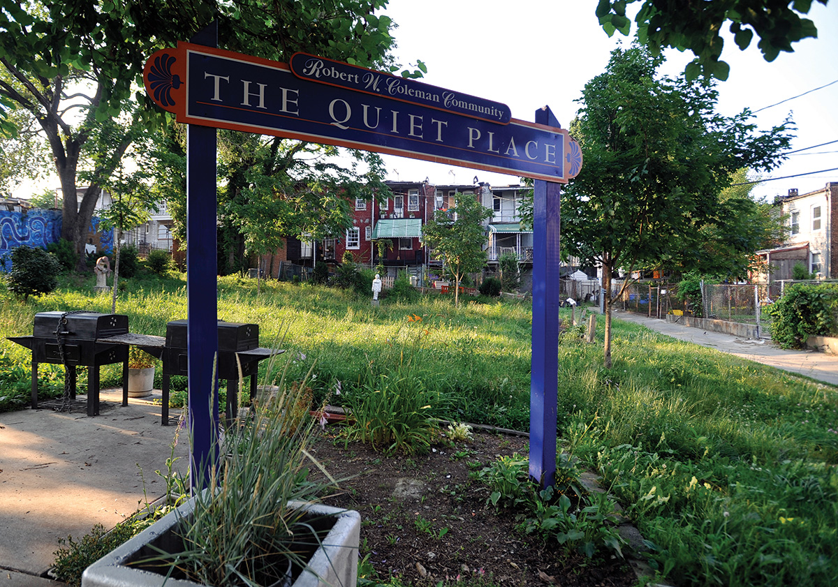 A place of peace in the inner city: HLF’s The Quiet Place. Photograph by Gail Burton.
