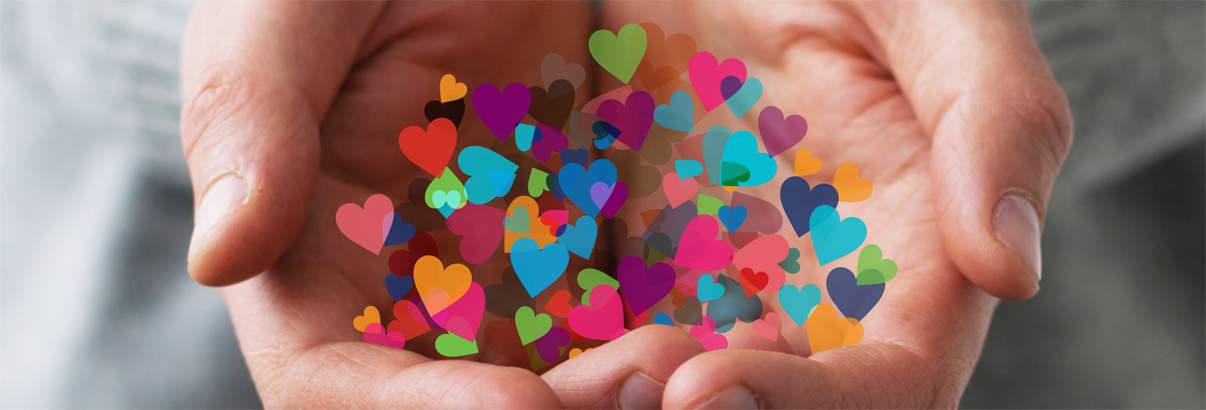 hands holding hearts