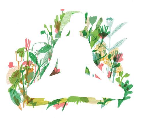 illustration of person meditating