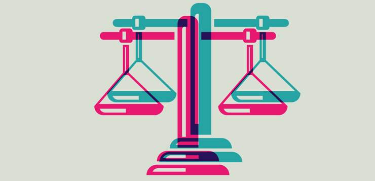 illustration of scales. contemplative lawyering