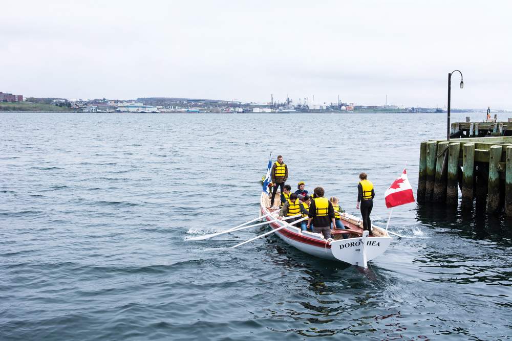 Students sailing in Halifax, Nova Scotia, Canada