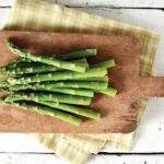 Asparagus on table