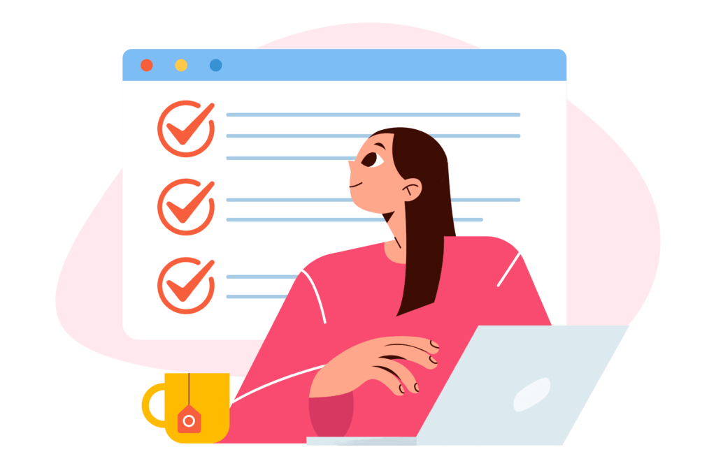 Woman on computer