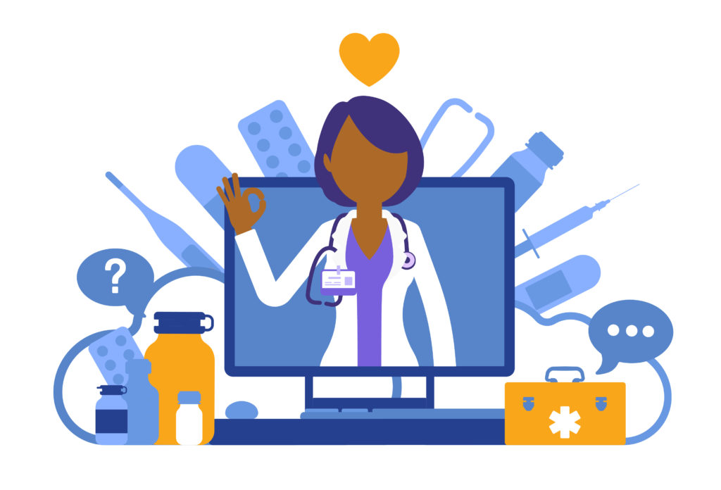 Mindfulness for healthcare workers- Illustration of a physician fighting for health equity