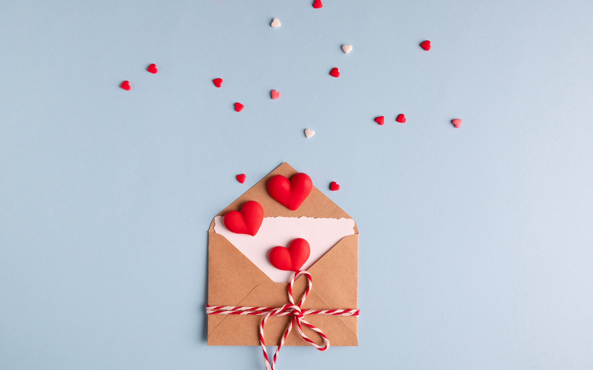 Love Letter Guided Meditation - Minimal valentine day concept. Valentine's day love letter postcard