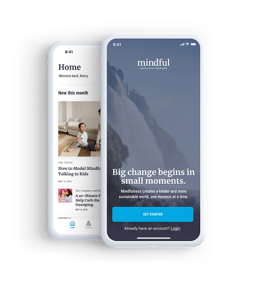 Images of the Mindful app