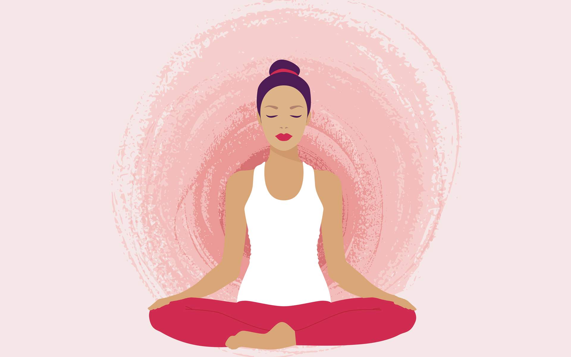 illustration of woman in seated meditation pose