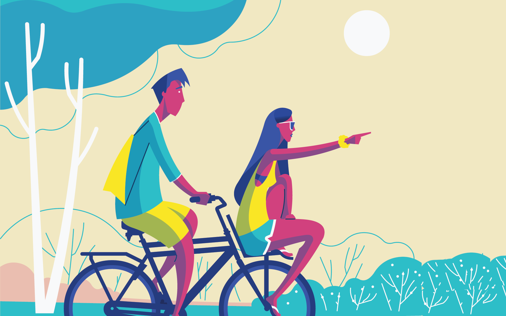 couple on bike