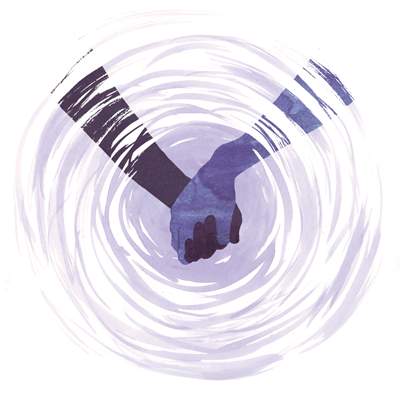 illustration hands holding