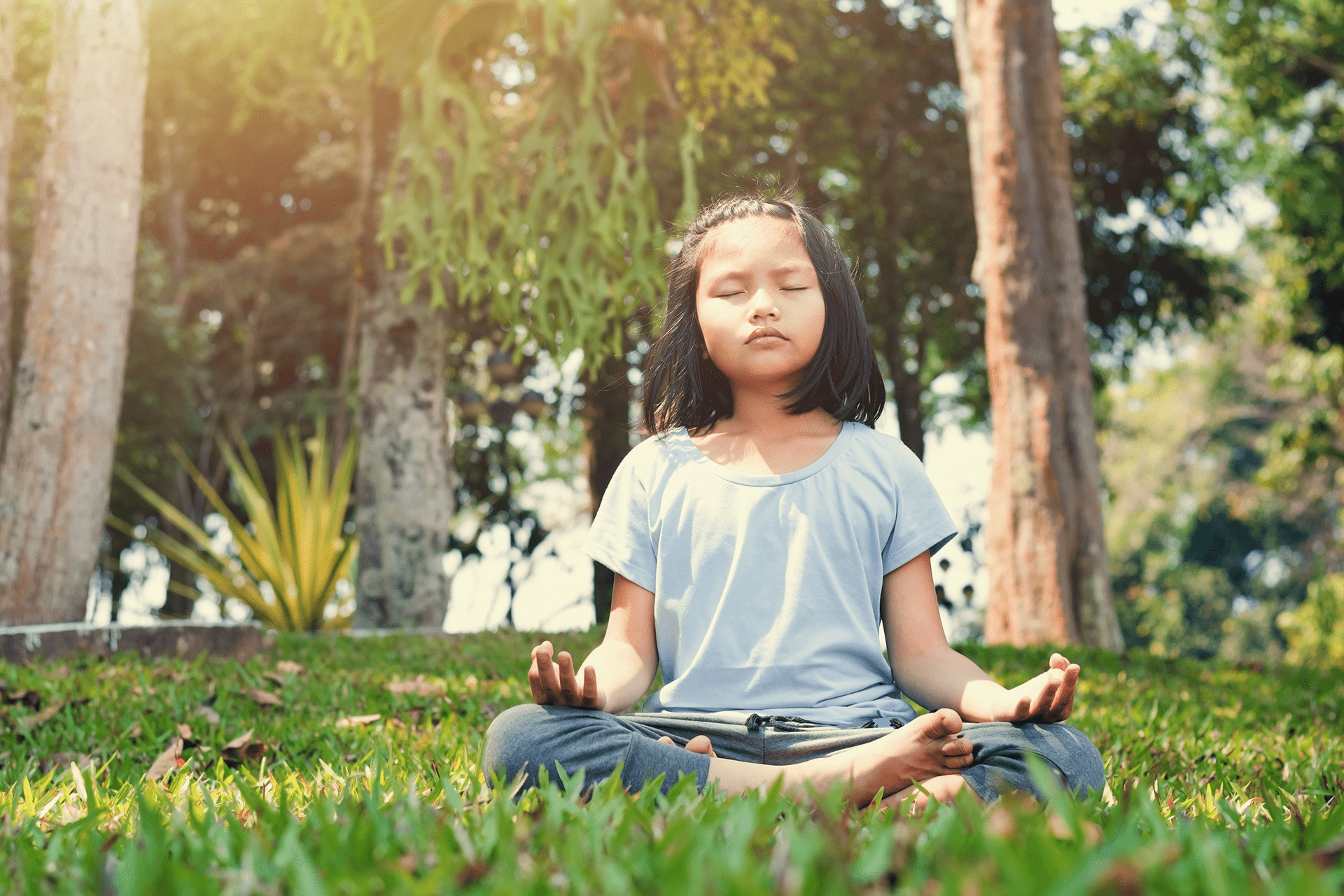 girl meditating