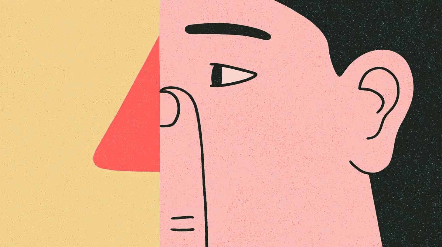 Illustration of mindful alternate nostril breathing