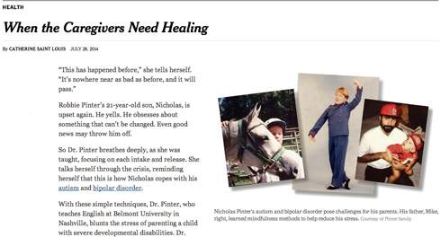 Click here to read the full New York Times article on mindfulness and caregiving