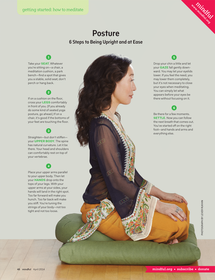 actor Sandra Oh demonstrates how to meditate
