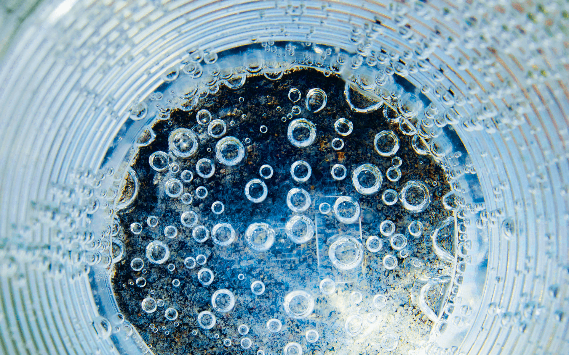 bubble of drinkable water