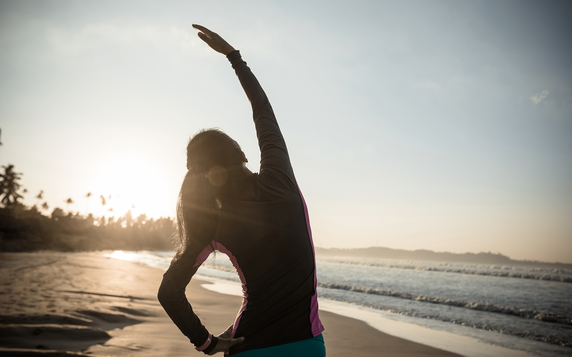 woman stretching