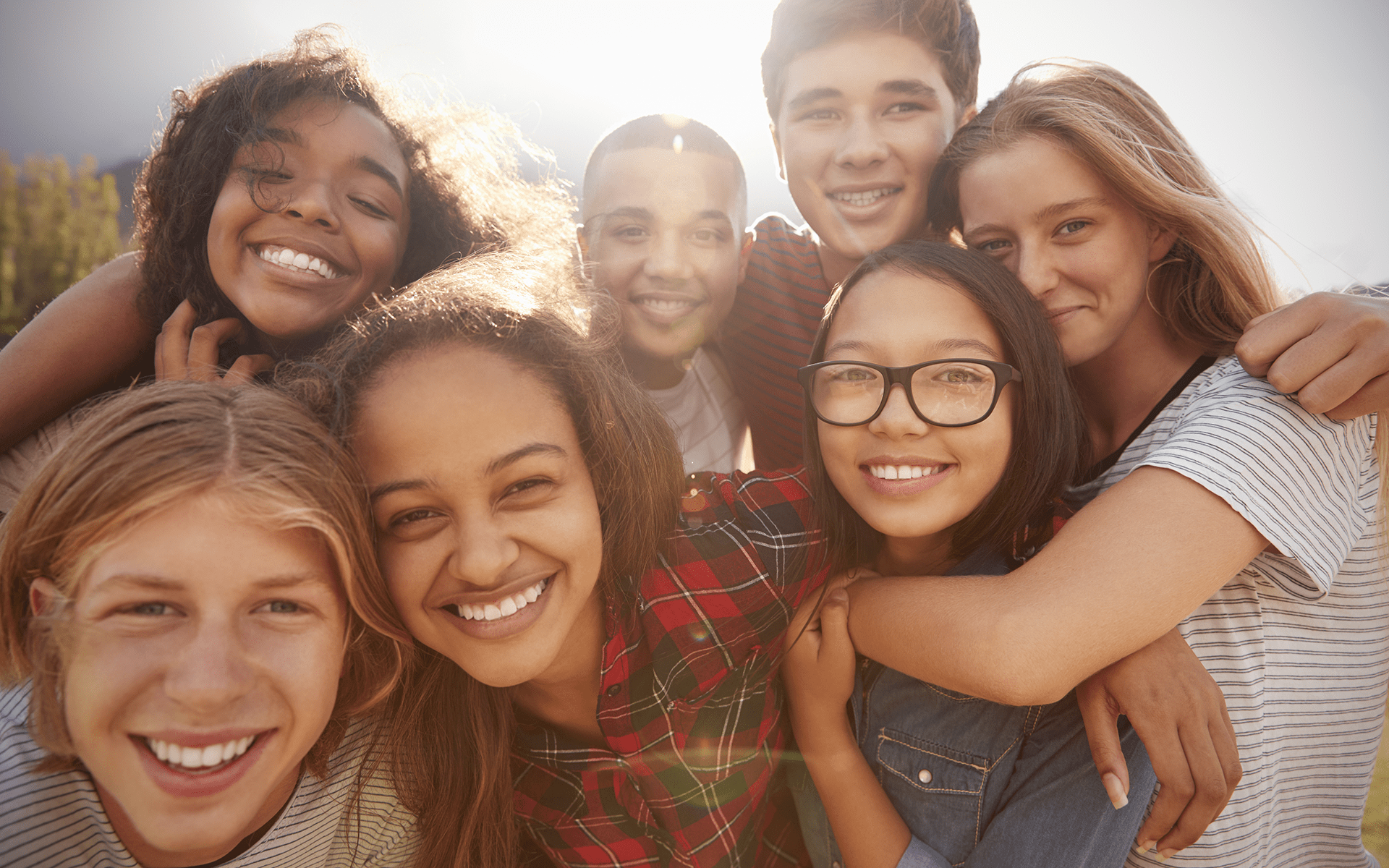 group of teens