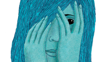 Is Shyness Holding You Back? illustration of shy woman holding hands on face