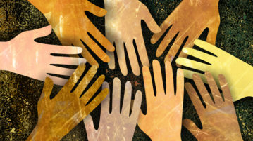 How to Stop the Racist in You illustration hands holding