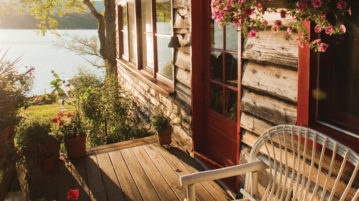 Space to Breathe beautiful cottage deck on sunny day
