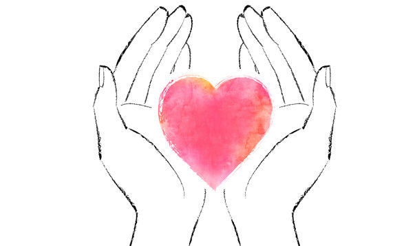 Three Mindful Practices for the International Day of Peace illustration hand holding heart