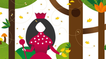 Passion Rules: Two Practices for Discovering Your Life’s Passion illustration woman dressed as queen standing in forest