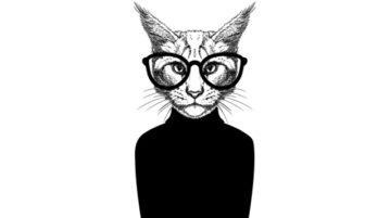 Are You Addicted to Being Judgy? illustration cat with glasses on
