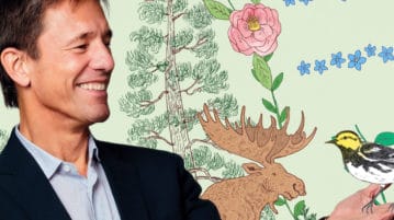 Nature and Mindfulness Find Common Ground Mark Tercek surrounded by illustrations of animals