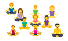 emojis in meditation poses