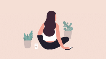 How Do Mindfulness Apps Work? woman sitting with phone
