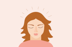 woman with eyes closed