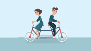How to Ditch the Drama in Your Relationships man and woman on bike
