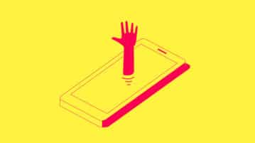 A Simple Way to Break a Bad Habit hand coming out of phone screen