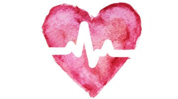 Can Compassion Training Help Physicians Avoid Burnout? illustration heart with pulse going through it