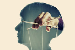 illustration about the marionette in the mind