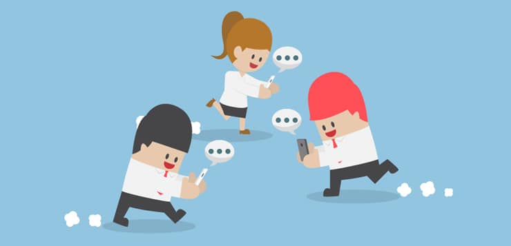 How to Keep Your Smartphone from Hurting Your Relationships People walking with phones