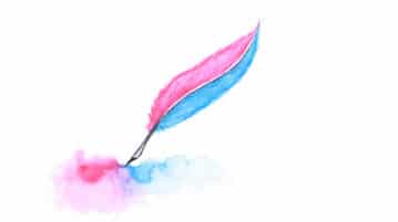 The Key to Lasting Change? Get Creative watercolor of quill pen