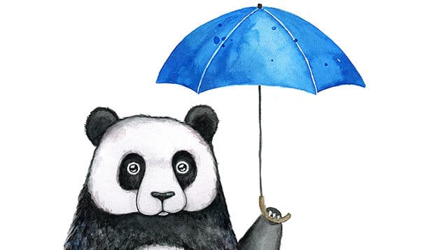 RAIN: A Mindfulness Practice for Welcoming Your Emotions panda with umbrella