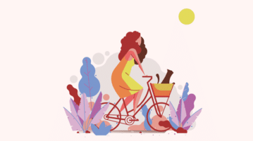 Feeling Grateful for the Small Things woman riding bike