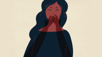 Get Your Mind and Body Out of Crisis Mode woman with hands over mouth