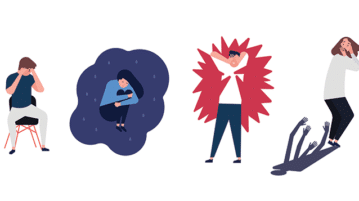 Why We Worry All the Time Illustration of scared people